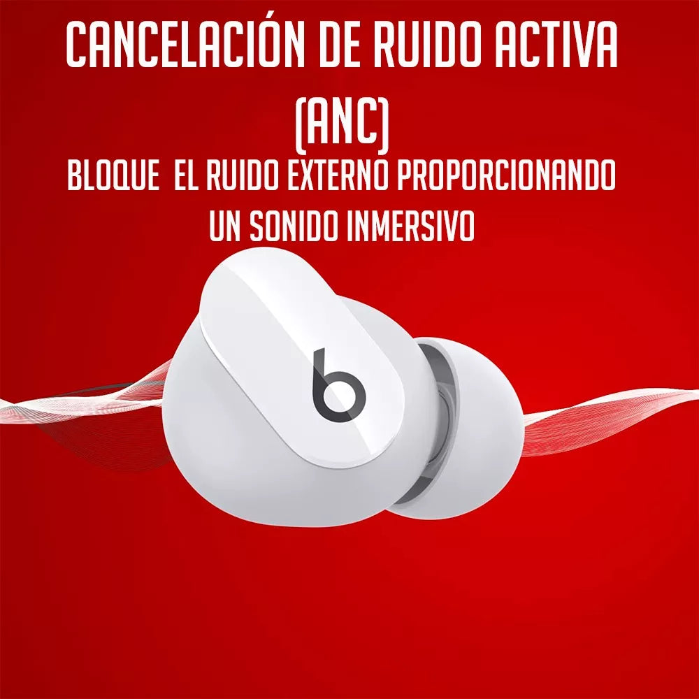 Audífonos Apple Beats Studio Buds Cancelación Activa Ruido Color Blanco Color de la luz Blanco